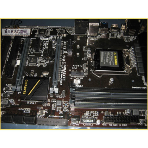 JULE 3C會社-技嘉 B150-HD3 B150/DDR4/支援六七代/M2/PCI*2/保內/1151 主機板