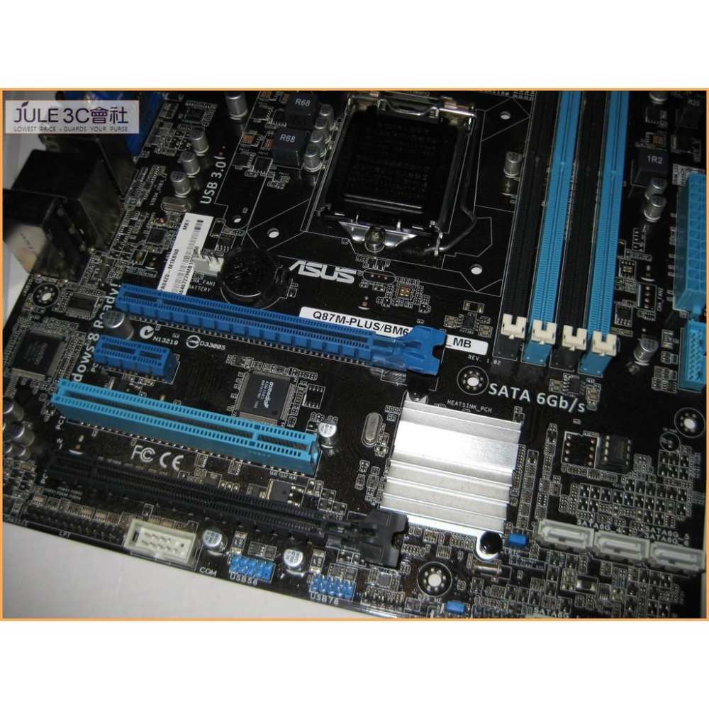 JULE 3C會社-華碩ASUS Q87M-PLUS BM6AE Q87/DDR3/三螢幕輸出/商務機/1150 主機板-細節圖3