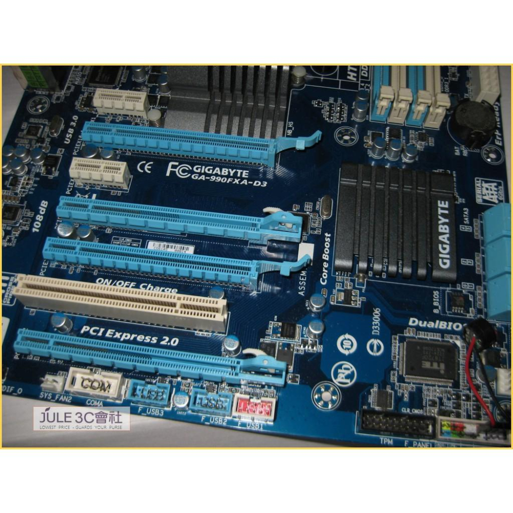 JULE 3C會社-技嘉 990FXA-D3 990FX/DDR3/USB3/超耐久/RAID/ATX/AM3 主機板-細節圖4