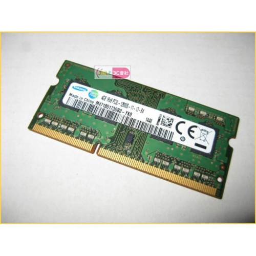 JULE 3C會社-三星Samsung DDR3L 1600 4GB 4G 低電壓/1.35V/筆電/NB 記憶體