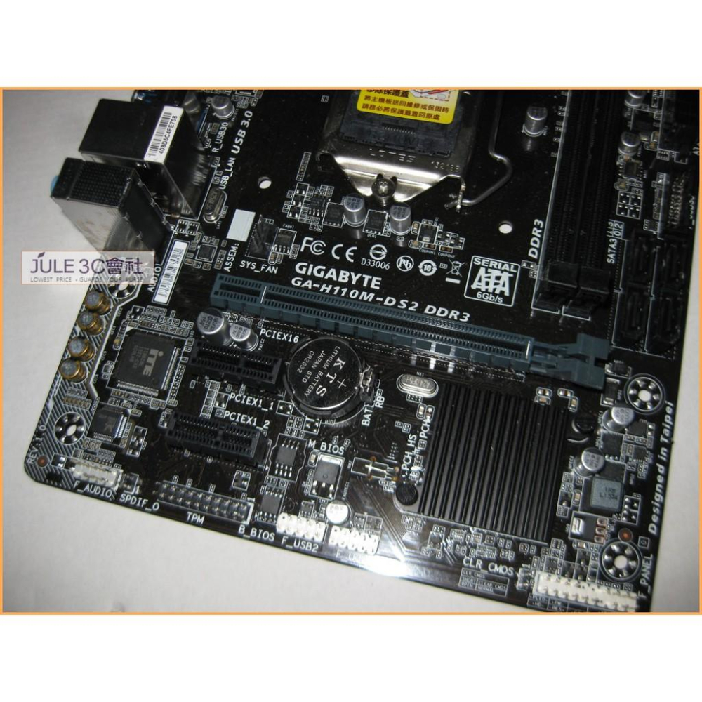 JULE 3C會社-技嘉 H110M-DS2 DDR3 H110/超耐久/LED酷炫光/庫存/MATX/1151 主機板-細節圖3