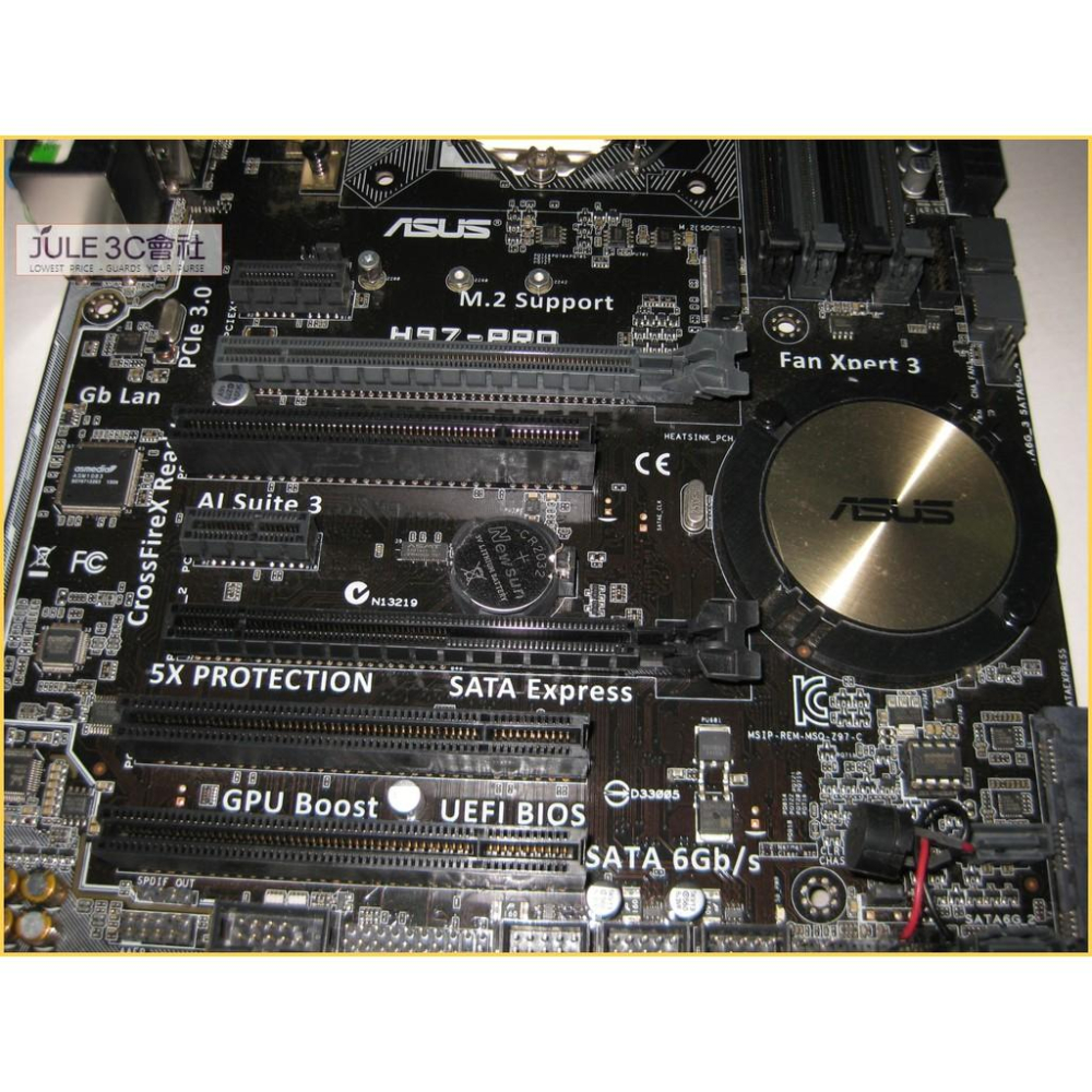 JULE 3C會社-華碩ASUS H97-PRO H97/DDR3/旗艦級/5X防護/M2/良品/1150 主機板-細節圖4