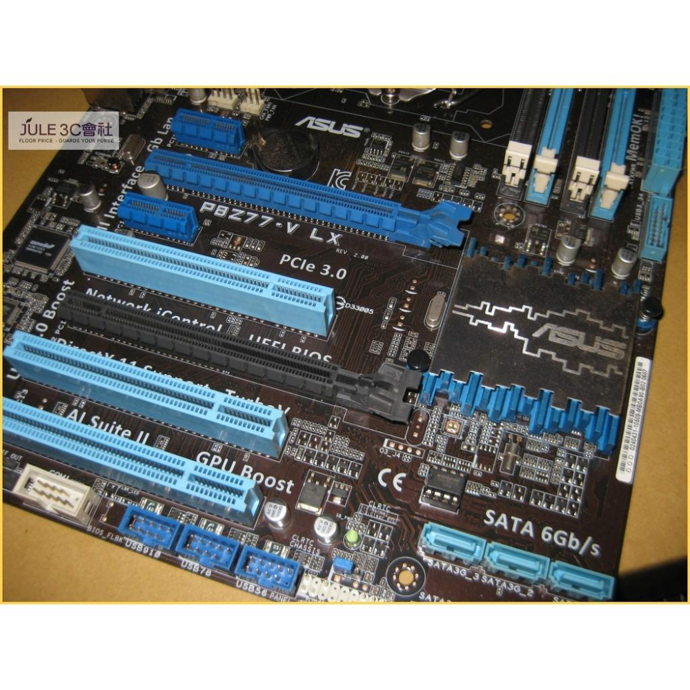 JULE 3C會社-華碩ASUS P8Z77-V LX Z77/DDR3/極致超頻/良品/ATX/1155 主機板-細節圖3