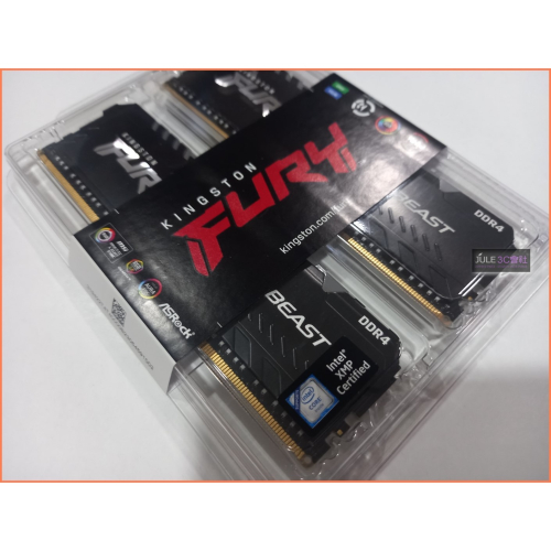 JULE 3C會社-金士頓 RGB DDR4 3200 8GX2 共16G KF432C16BBAK2/16/獸獵者