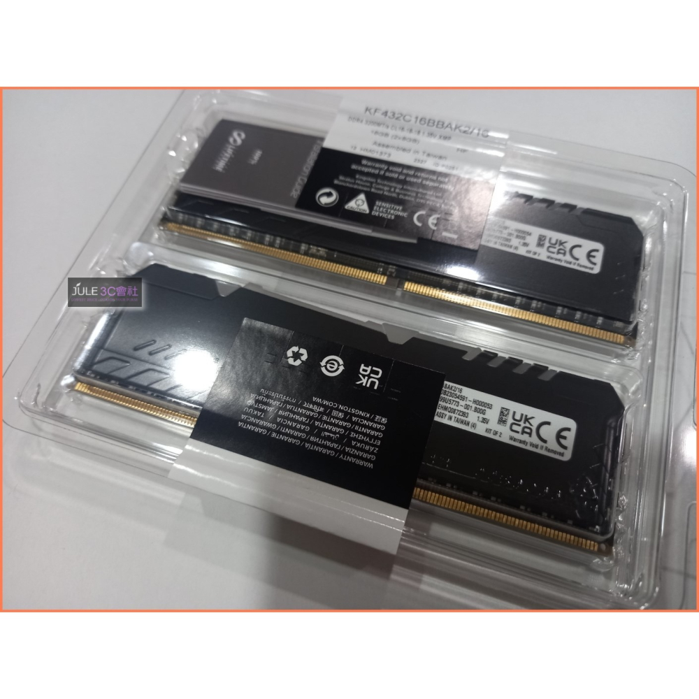 JULE 3C會社-金士頓 RGB DDR4 3200 8GX2 共16G KF432C16BBAK2/16/獸獵者-細節圖3