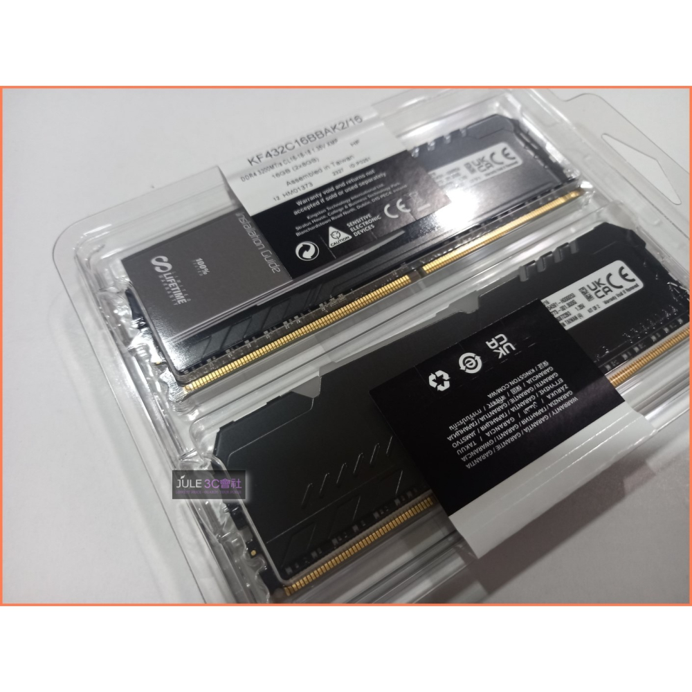 JULE 3C會社-金士頓 RGB DDR4 3200 8GX2 共16G KF432C16BBAK2/16/獸獵者-細節圖4