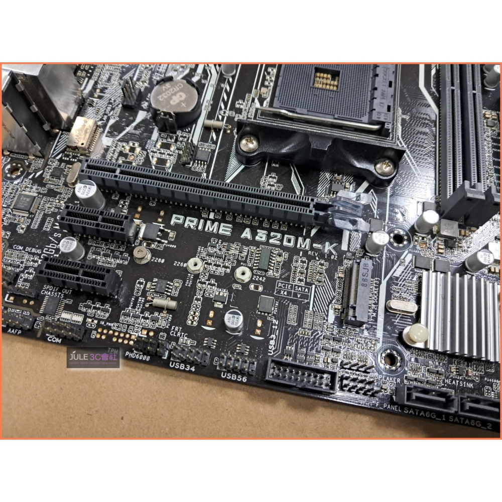 JULE 3C會社-華碩 PRIME A320M-K A320/D4/全系列Ryzen/軍規/良品/AM4 主機板-細節圖3