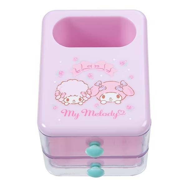 美樂蒂 桌上型抽屜式迷您置物盒 收納盒 玫瑰好朋友-細節圖3