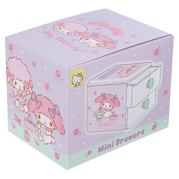 美樂蒂 桌上型抽屜式迷您置物盒 收納盒 玫瑰好朋友-細節圖6