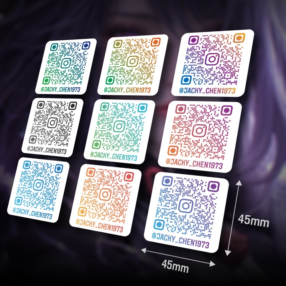 客製化 抖音 tiktok YOUTUBE LINE 臉書 QR碼 防水 PVC 霧面 貼紙！-規格圖3