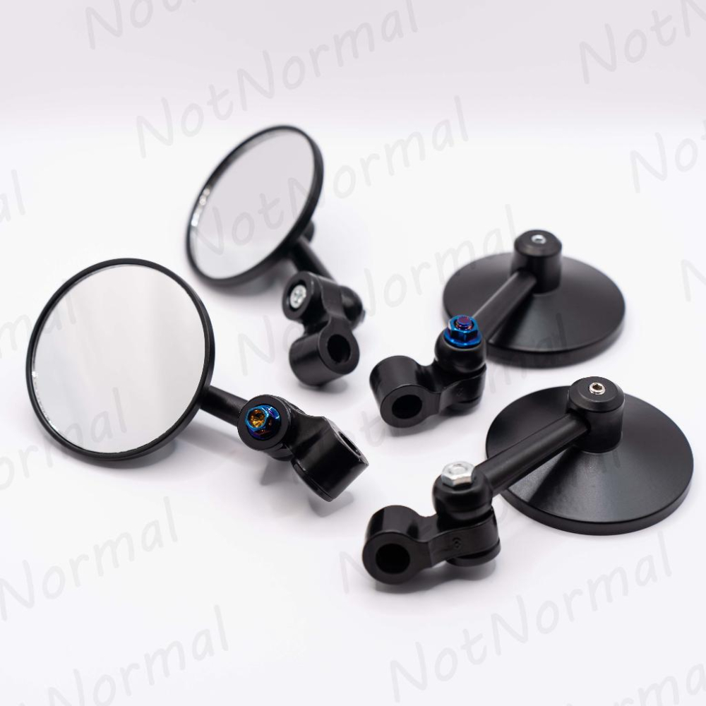 【NotNormal】附發票 帥哥鏡 山道鏡 迷你圓鏡 CNC 賽道鏡 罰單鏡 短版後照鏡 MG後照鏡 迷你後照鏡 可調-細節圖4