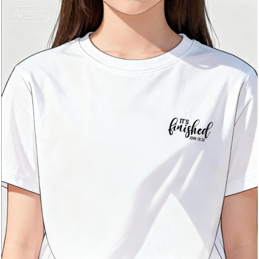 【It’s Finished｜John 19:30 日本進口純棉中性版 T-shirt】-細節圖2