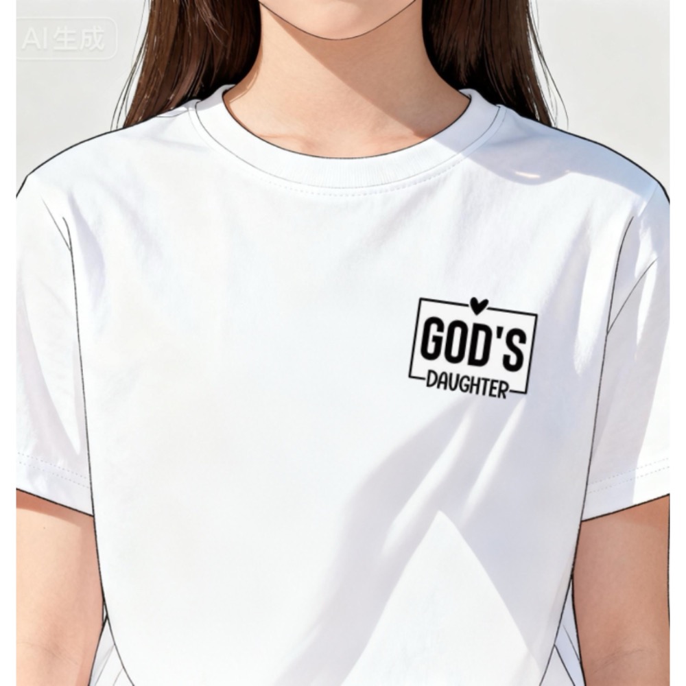【上帝的女兒｜God’s Daughter 中性 T-shirt｜日本進口純棉系列】-細節圖2