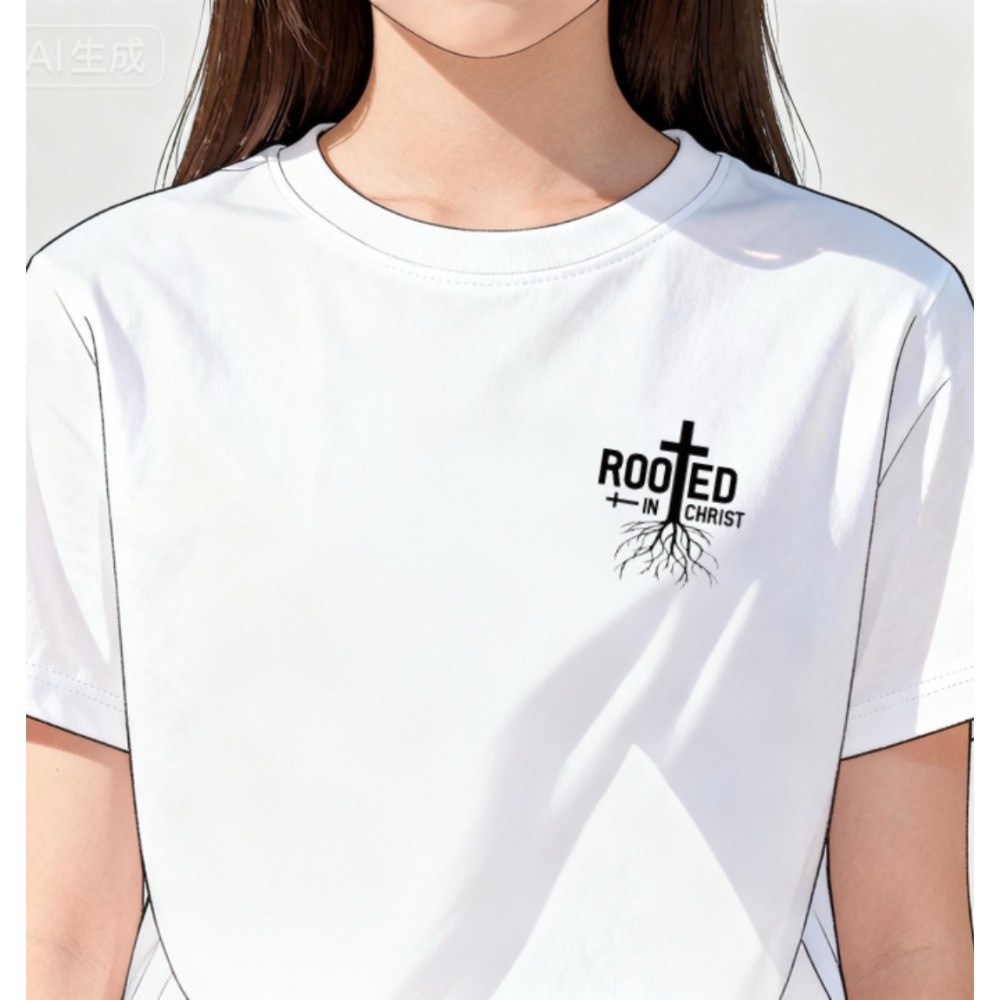 【Rooted in Christ｜日本進口 100% 純棉中性T-shirt】-細節圖2