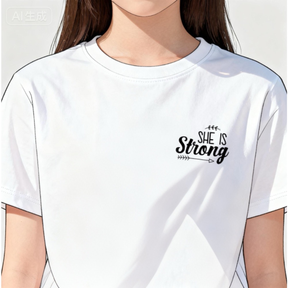 【She is Strong｜女生植物纖維超涼感T-shirt】-細節圖2