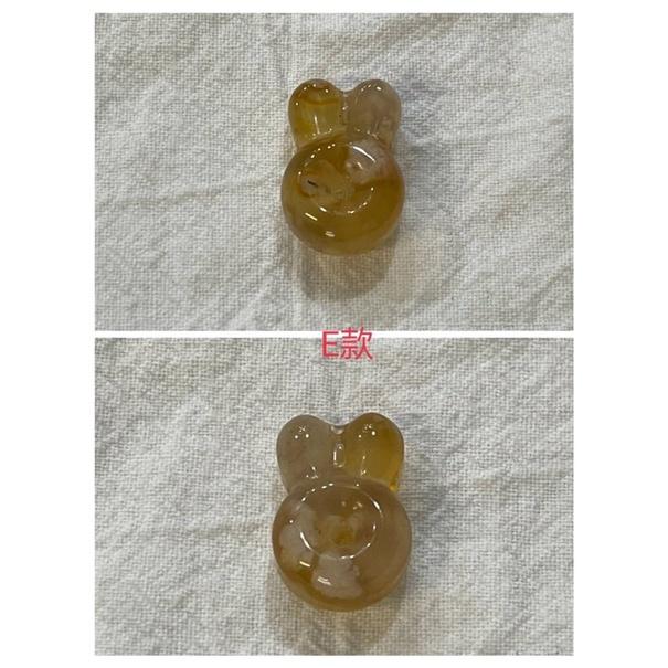 遇見～櫻花瑪瑙 櫻花瑪瑙通孔配件 平安扣 櫻花吊墜 小白兔 兔子 小兔 配線 綁繩 diy 串珠-細節圖8