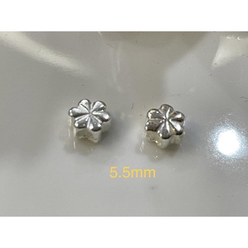 遇見～925純銀 純銀配件 925銀 通孔 銀配件 串珠配件 手作 diy 銀飾花朵 銀飾小花 通孔配件 小花 花-細節圖3