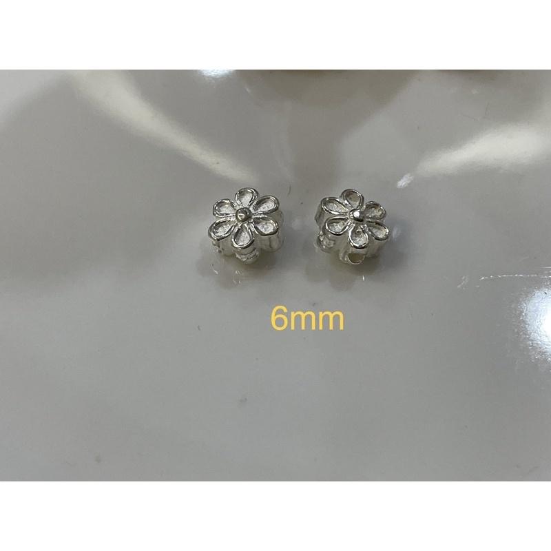遇見～925純銀 純銀配件 925銀 通孔 銀配件 串珠配件 手作 diy 銀飾花朵 銀飾小花 通孔配件 小花 花-細節圖4