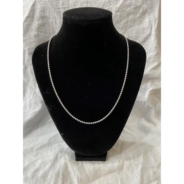 遇見～純銀990 40cm 純銀項鍊 鎖骨鏈 純銀項鏈 銀鍊 童鍊 珠鍊 比925銀含量高-細節圖2