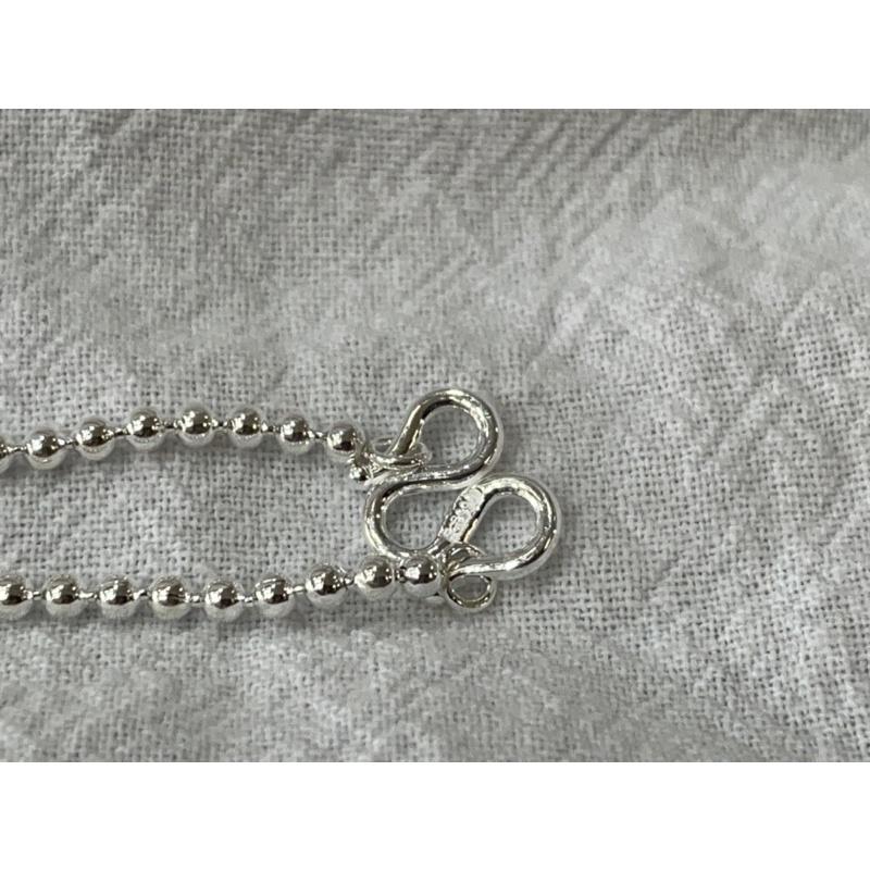 遇見～純銀990 40cm 純銀項鍊 鎖骨鏈 純銀項鏈 銀鍊 童鍊 珠鍊 比925銀含量高-細節圖4