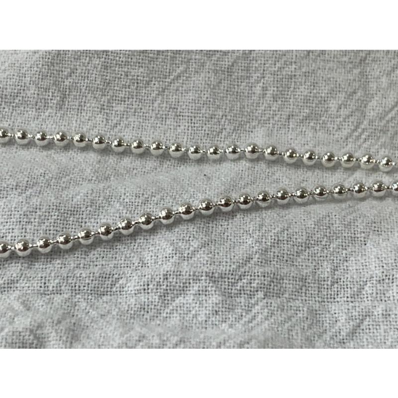 遇見～純銀990 40cm 純銀項鍊 鎖骨鏈 純銀項鏈 銀鍊 童鍊 珠鍊 比925銀含量高-細節圖5