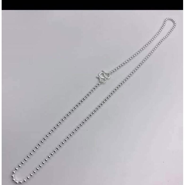 遇見～純銀990 40cm 純銀項鍊 鎖骨鏈 純銀項鏈 銀鍊 童鍊 珠鍊 比925銀含量高-細節圖7