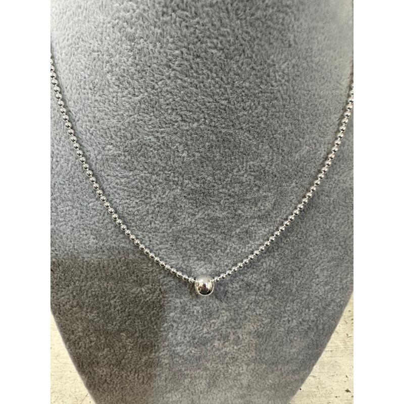 遇見～純銀990 40cm 純銀項鍊 鎖骨鏈 純銀項鏈 銀鍊 童鍊 珠鍊 比925銀含量高-細節圖9