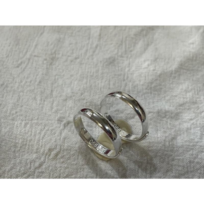 遇見~純銀990光面純銀戒指 男戒 女戒 銀戒 中性戒指 比925含銀量高-細節圖3