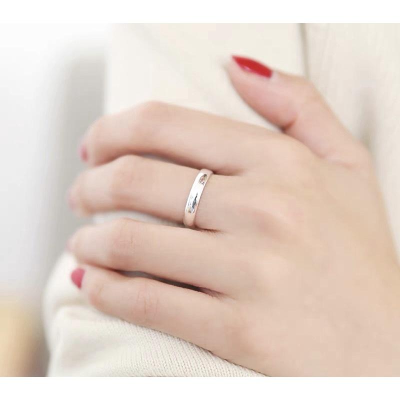 遇見~純銀990光面純銀戒指 男戒 女戒 銀戒 中性戒指 比925含銀量高-細節圖4