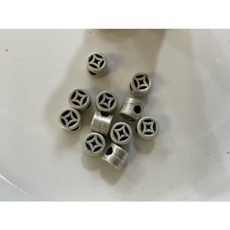 遇見～純銀999 純銀配件 隔珠 銀配件 串珠 diy 綁繩 錢幣 通孔配件 比925銀含量還高-細節圖2