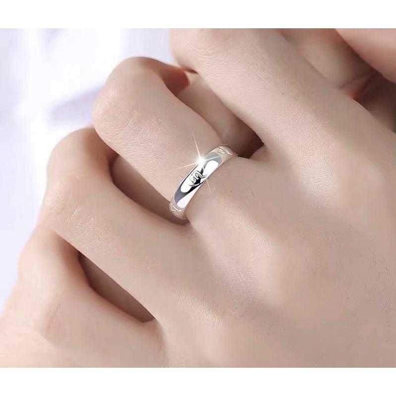 遇見～990純銀 銀戒 六字真言 戒指 男戒 女戒 活圍 六字箴言 比925含銀量高-細節圖5