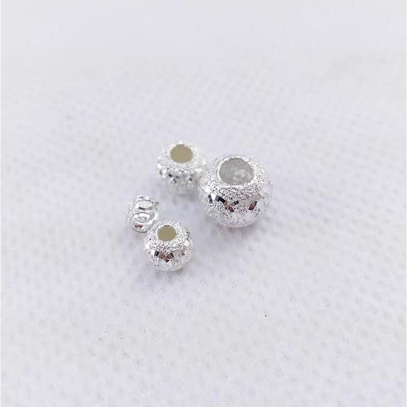 遇見~925純銀 磨砂 隔珠 花珠 銀珠 3mm/4mm/5mm/6mm/7mm/8mm 銀飾配件 銀飾diy 手作材料-細節圖2