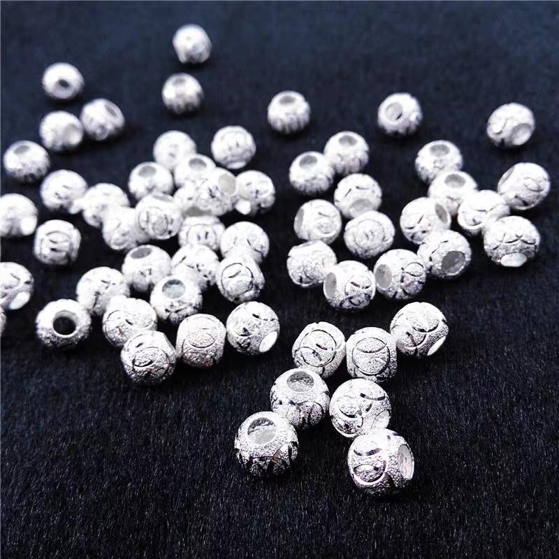 遇見~925純銀 磨砂 隔珠 花珠 銀珠 3mm/4mm/5mm/6mm/7mm/8mm 銀飾配件 銀飾diy 手作材料-細節圖3