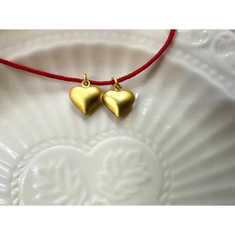 遇見～手作配珠 串珠材料 愛心 仿沙金 吊墜 配件 diy 手作 配件 銅鍍金-細節圖2