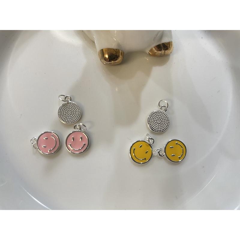 遇見～笑臉 配件 單個 笑臉吊墜 銀配件 純銀配件 925純銀 手作 手鍊配件 diy-細節圖2
