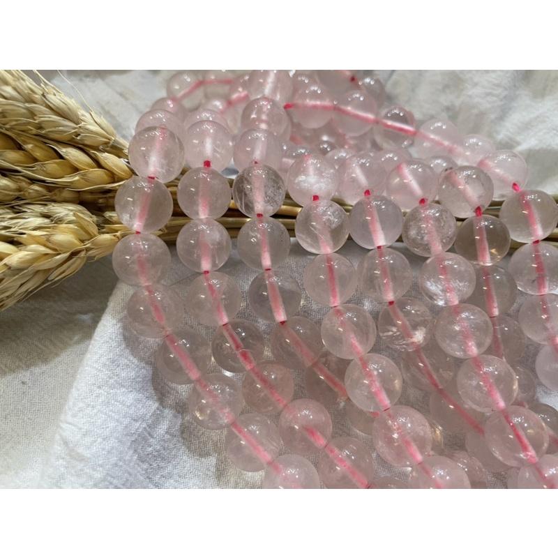 遇見～粉晶 粉水晶 透料粉水晶 6mm/8mm/10mm條珠 半成品 串珠材料 水晶串珠 天然水晶 粉水晶 星光粉晶-細節圖3