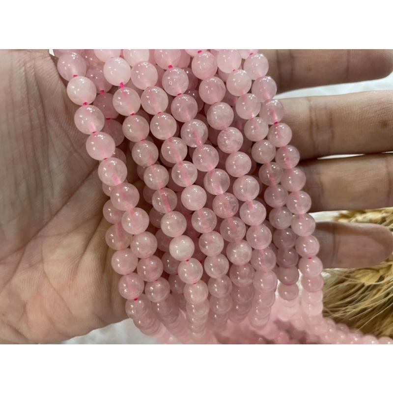 遇見～粉晶 粉水晶 透料粉水晶 6mm/8mm/10mm條珠 半成品 串珠材料 水晶串珠 天然水晶 粉水晶 星光粉晶-細節圖5