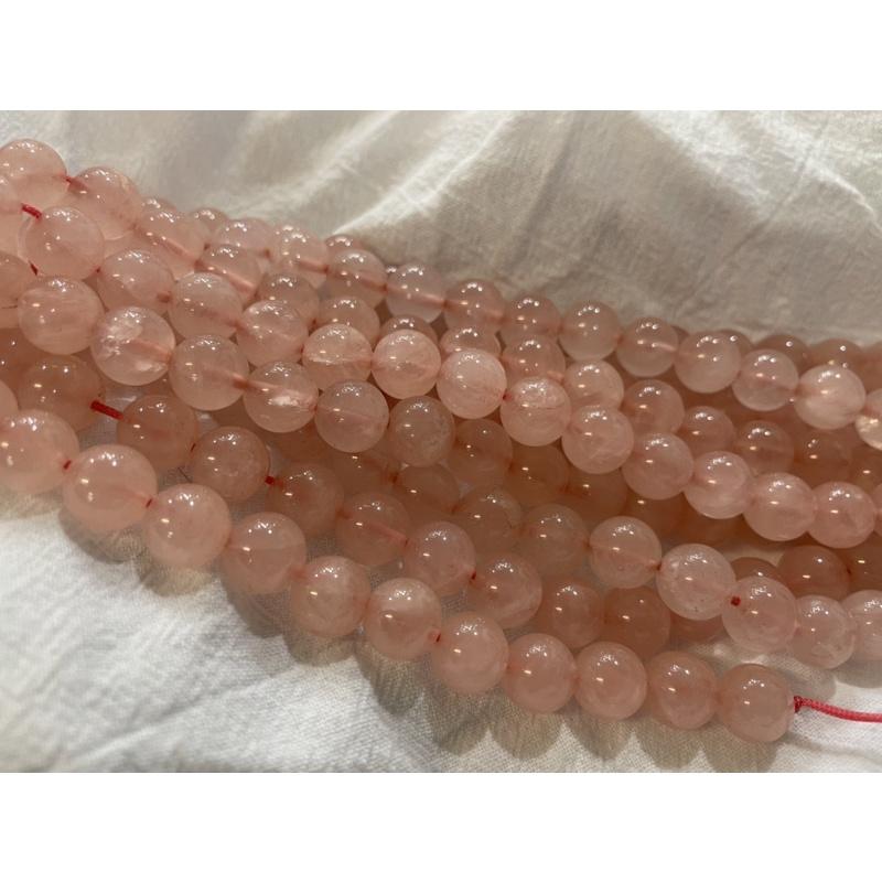 遇見～粉晶 粉水晶 透料粉水晶 6mm/8mm/10mm條珠 半成品 串珠材料 水晶串珠 天然水晶 粉水晶 星光粉晶-細節圖6