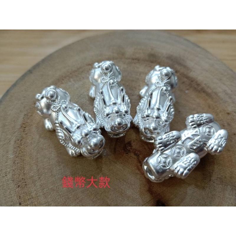 遇見～足銀999貔貅 純銀貔貅 金錢貔貅 招財貔貅  串珠材料 純銀配件 通孔手作材料 銀飾配件 一隻價-細節圖8