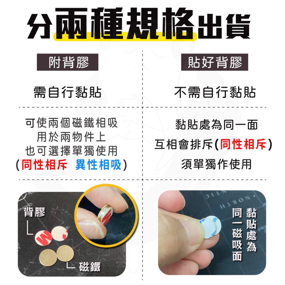 【24H出貨】背膠強磁 10-25mm [可開三聯] [台灣現貨] 磁鐵 磁扣 磁塊 多種款式 磁吸力強-細節圖8