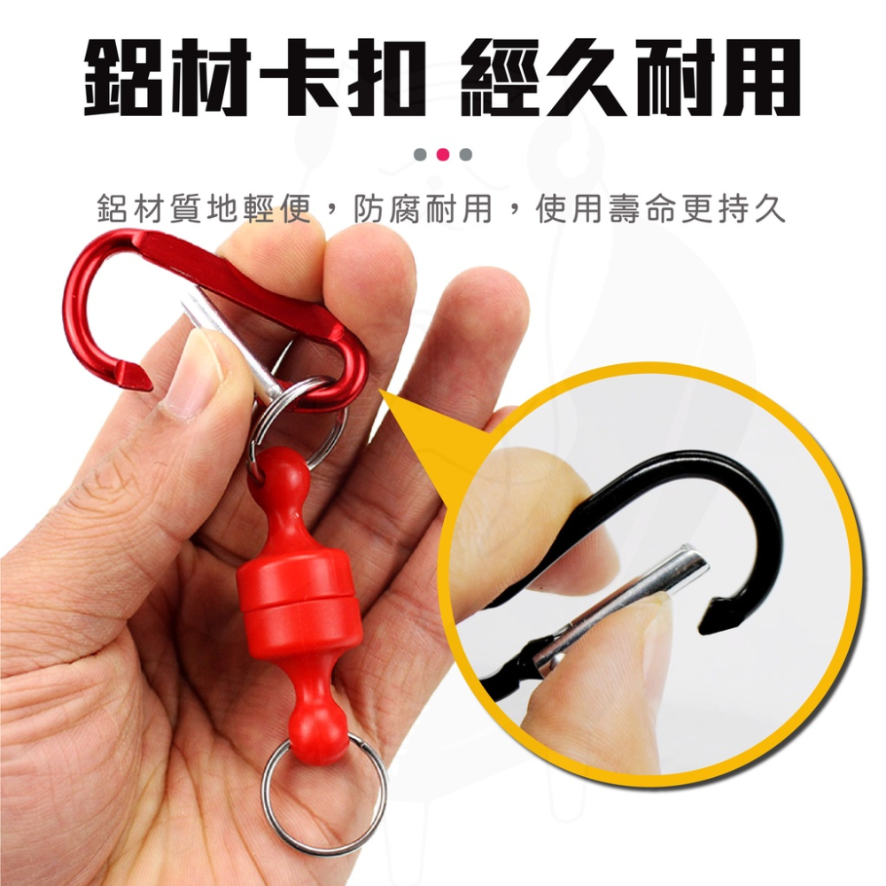 強力磁鐵 強磁登山扣 磁力扣 【24H出貨】 強力磁力扣 防掉 防丟 溪釣 路亞 海釣 釣魚 戶外 露營 磁扣 五金配件-細節圖4
