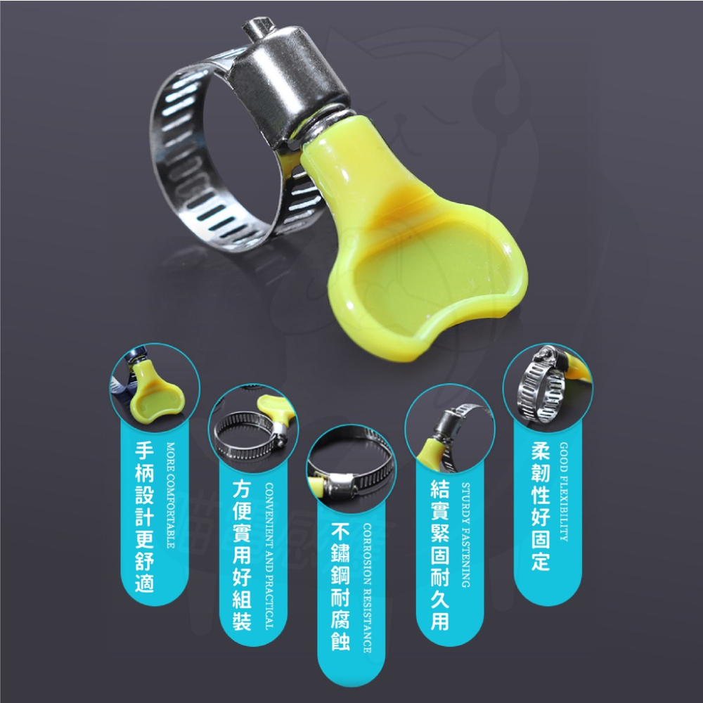 【24H出貨】 管夾手柄式 不鏽鋼管束 [台灣現貨] 水管束環 白鐵管束 快拆式管夾 工具配件 水電工具-細節圖2