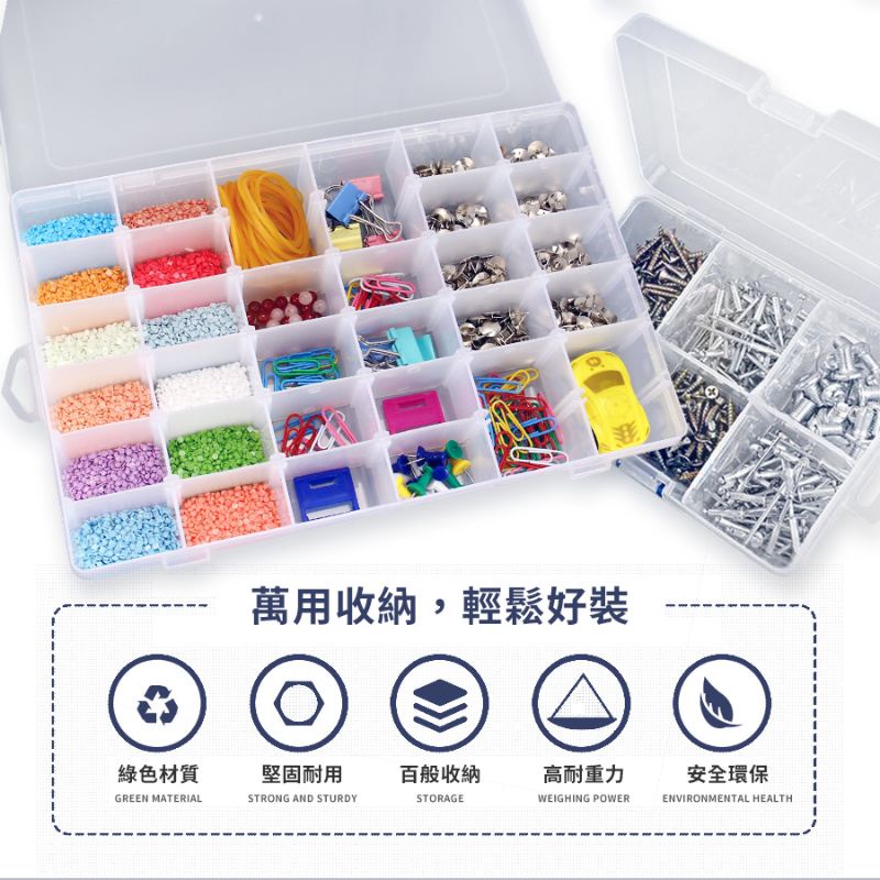 [24h發貨]透明收納盒 工具盒 零件收納盒 [送標阡紙][超划算價格] 台灣現貨 分格收納盒 多款式 五金零件分類-細節圖2
