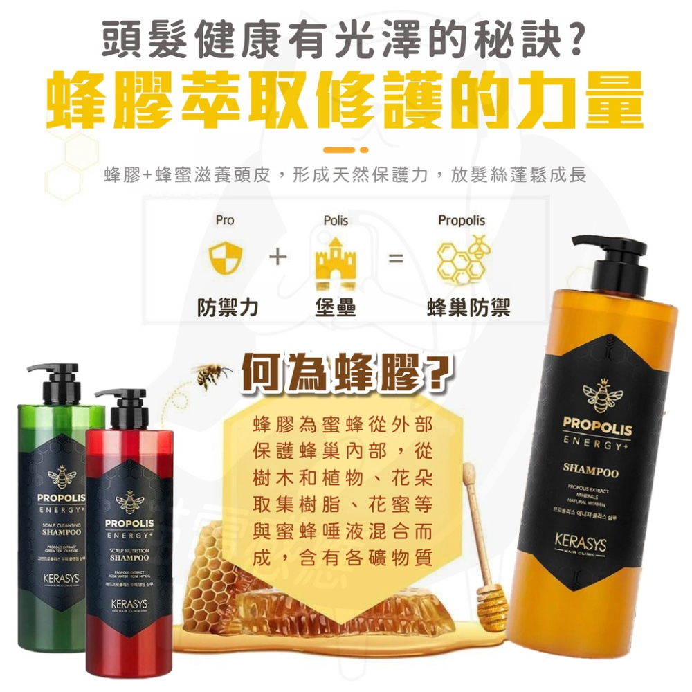 公司貨 Kerasys 洗髮精 蜂膠洗髮精 [24H發貨][開發票] 可瑞絲洗髮精 韓國洗髮精 洗髮精 1000ml-細節圖2