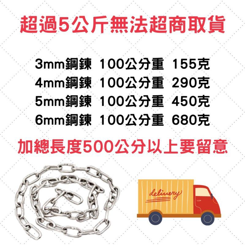 鋼鍊 白鐵鍊 鏈條 [開發票][24H發貨] 曬衣鏈 狗鍊 門鍊 防盜鏈 鎖鏈 看門鏈 鍊條 登山鍊 門鎖鍊 客製長度-細節圖5