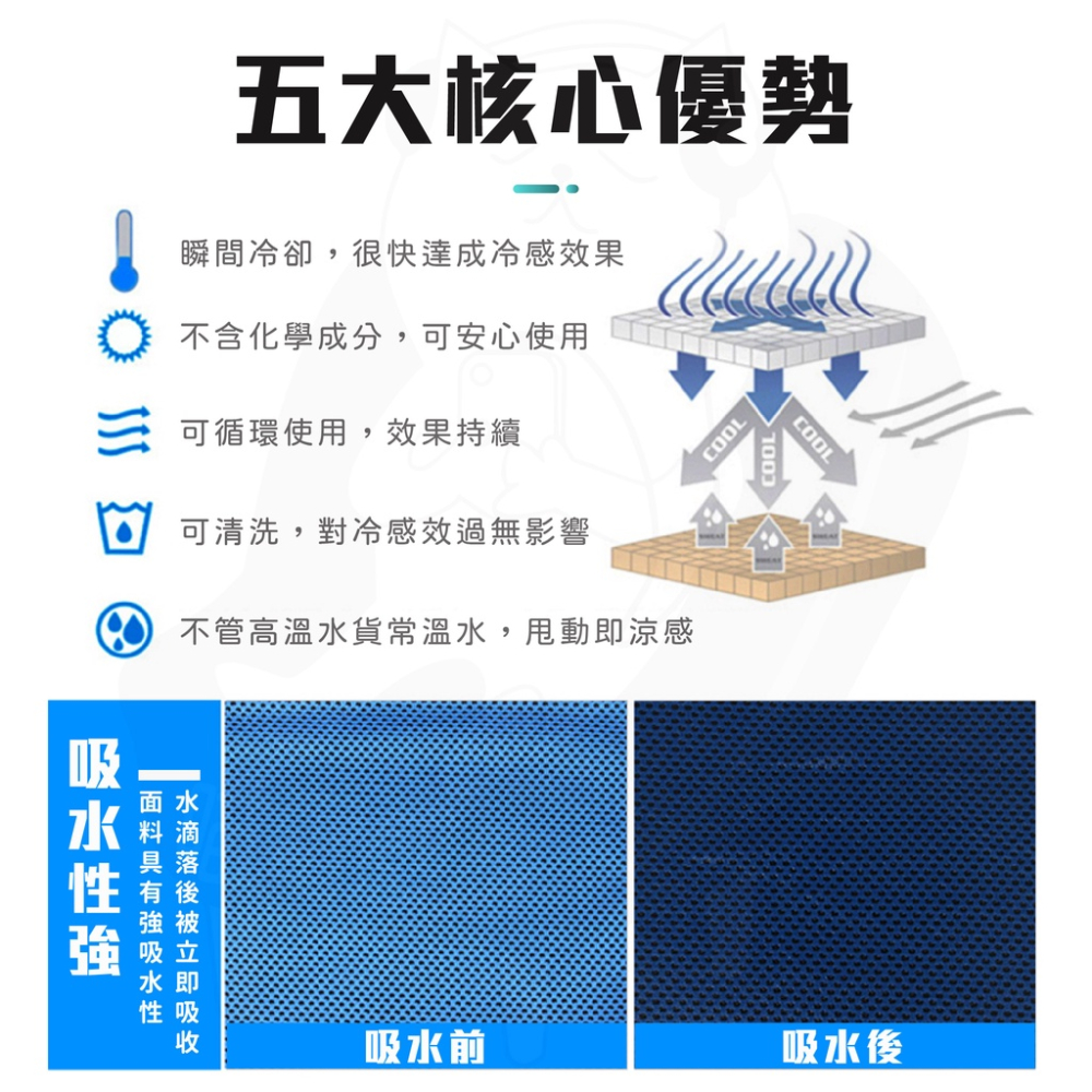 冰涼巾 [快速出貨][台灣現貨] 擦汗巾保 溼巾 登山用巾 運動用巾 冰絲巾 戶外用品 運動休閒 登山釣魚-細節圖4