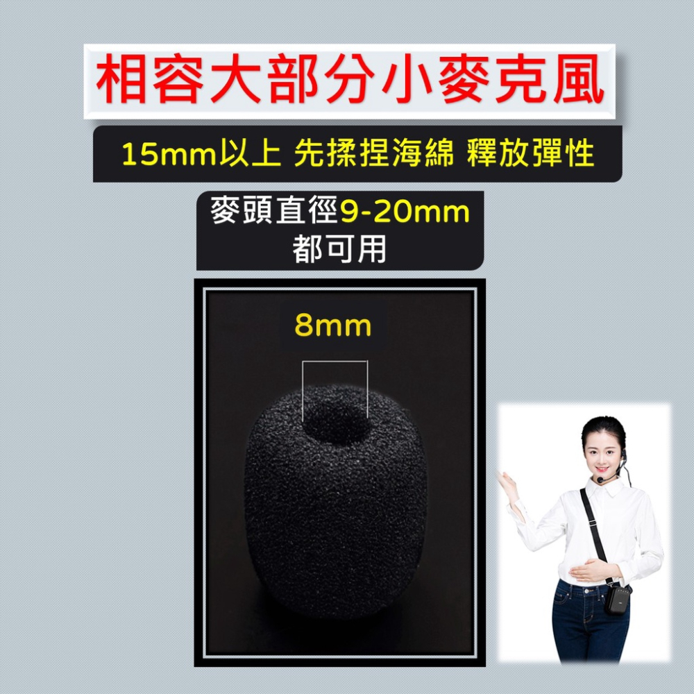 小麥克風套 麥克風海綿套[防疫價][開發票] 耳機麥克風套 麥克風防風罩 麥克風罩 防風罩 小蜜蜂 迷你麥 會議麥-細節圖4