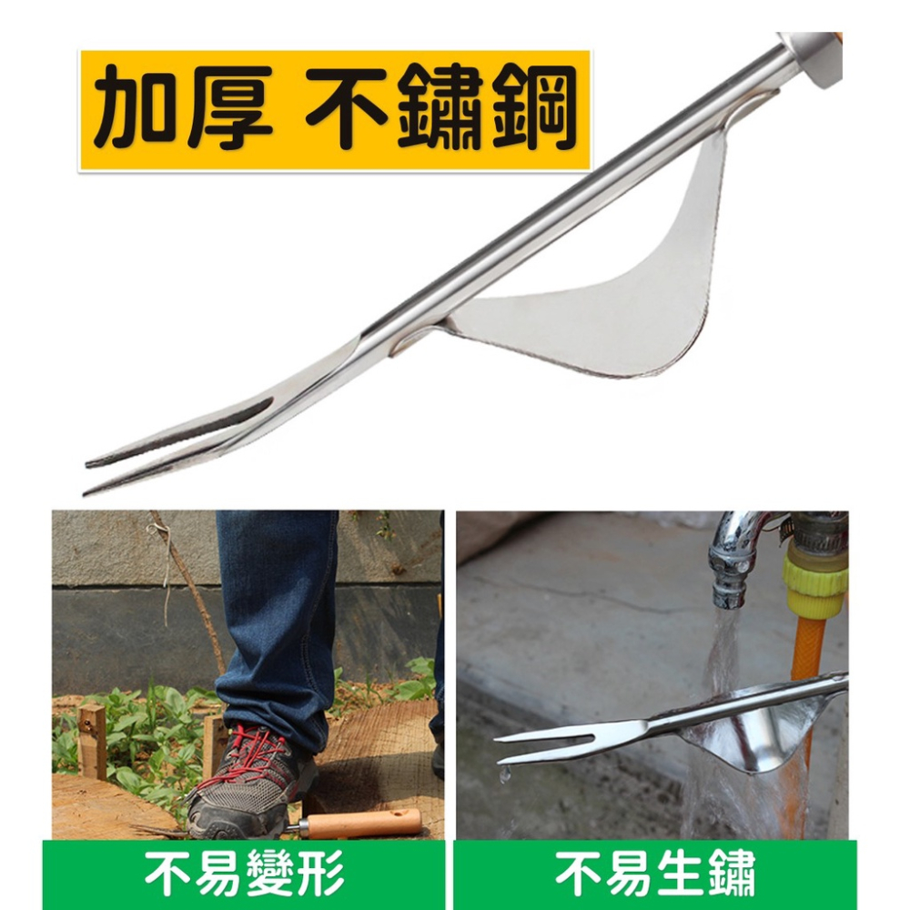 拔草神器【台灣現貨】[快速出貨] 除草神器 拔草器 除草器 園藝工具 不鏽鋼拔草器 起苗器 鏟子 園藝 鬆土 居家 生活-細節圖4