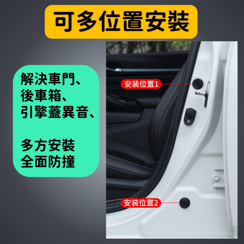 車門防撞 汽車減震墊【台灣現貨】[品質保證] 車門減震墊 車門緩沖墊片 靜音墊 隔音墊 車用 車門 全車型適用 居家 生-細節圖3