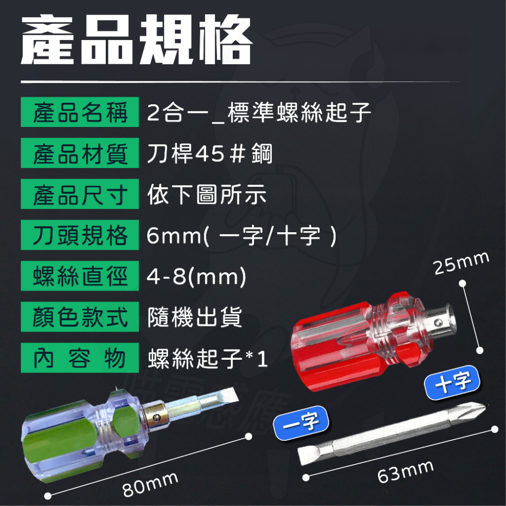 【兩用款】短螺絲起子 [24H發貨][開發票] 標準通用的6寸螺絲起子 一字起 十字起 隨身用 工具箱螺絲起子 好收納-細節圖7